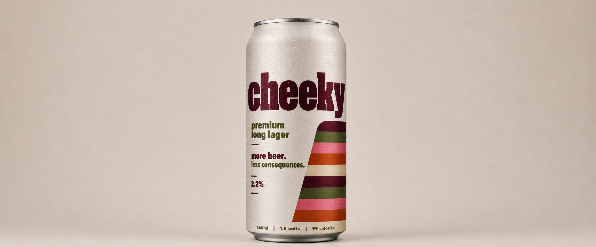 Cheeky premium long lager can